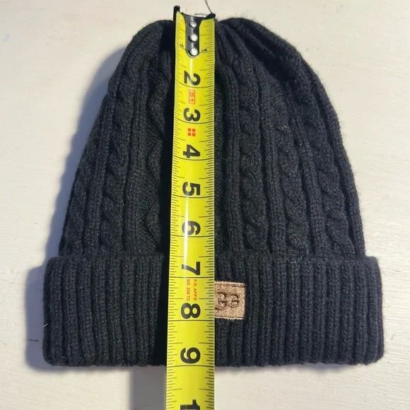 UGG Men's Black Knit Beanie Unisex - Picture 6 of 8